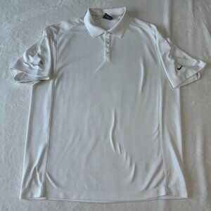 Nike Dri Fit White Golf Polo XL